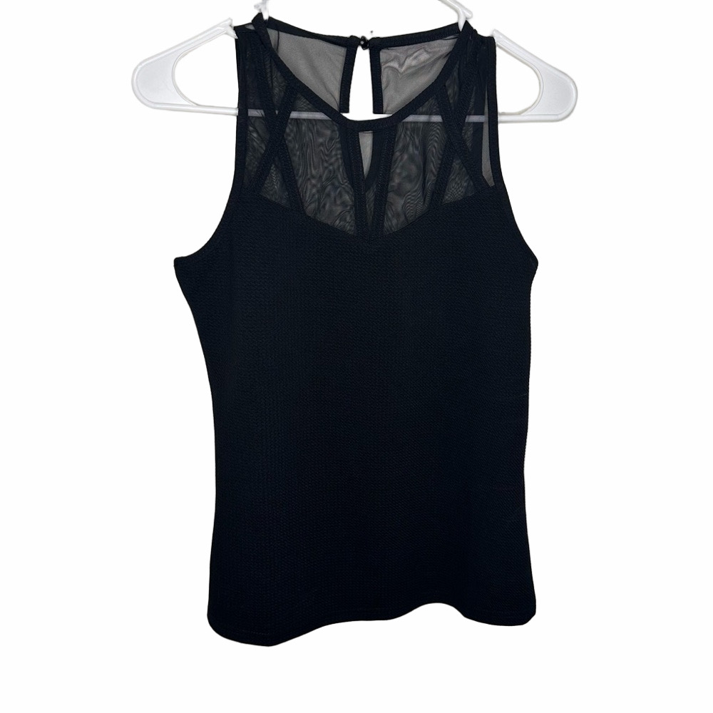 Filly Flair Black Mesh Blouse Size Small